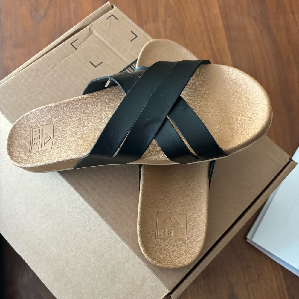 Reef Cushion Spring Bloom sandals.